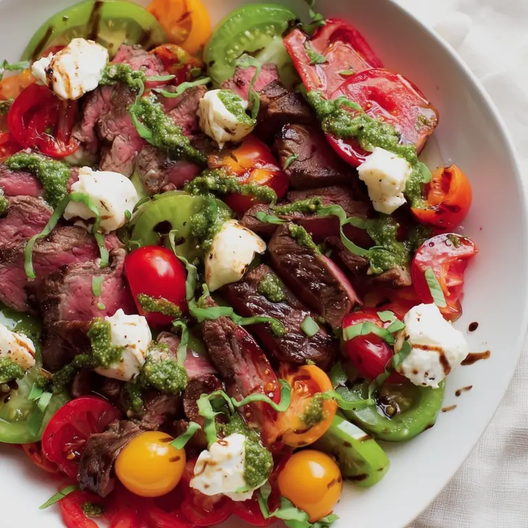 Heirloom Tomato and Steak Caprese Easy Summer Recipe