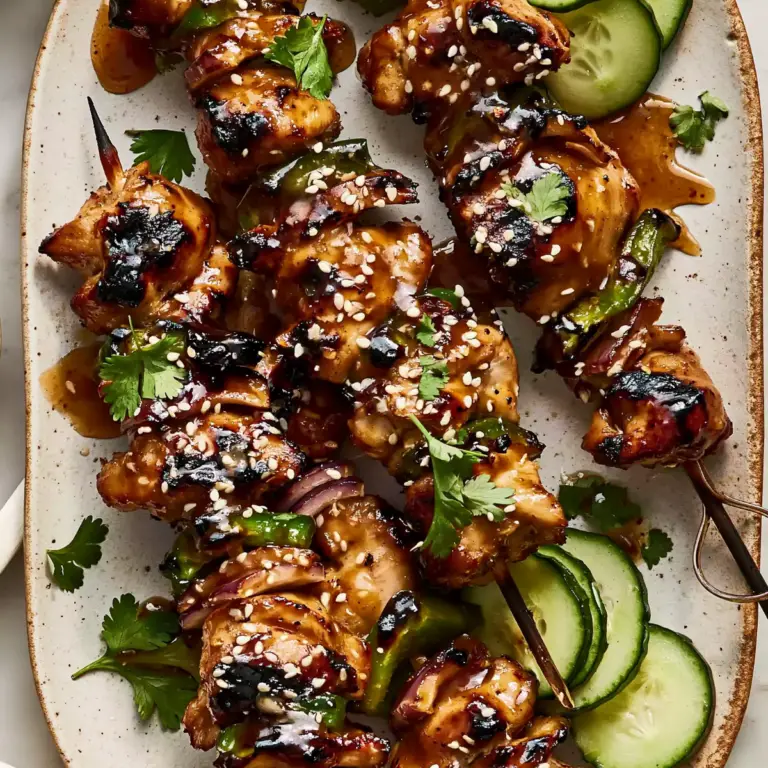 Honey Garlic Asian Chicken Kabobs Easy Recipe