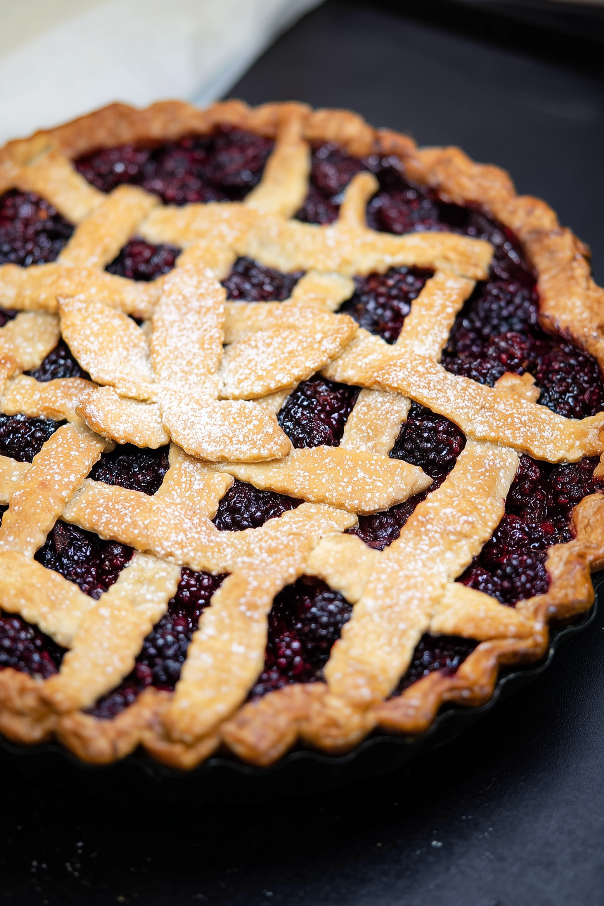 Mulberry Pie - A sweet and tangy seasonal dessert with a buttery crust