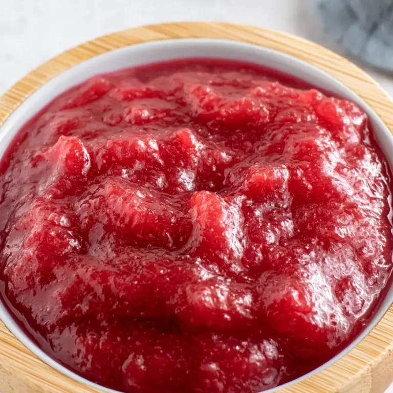 Homemade Stewed Rhubarb recipe with sweet tart rhubarb topping