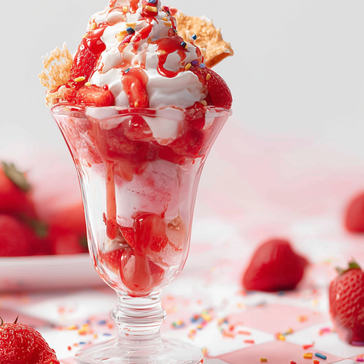 Strawberry Sundae – Easy Homemade Dessert Recipe - ZazaCook