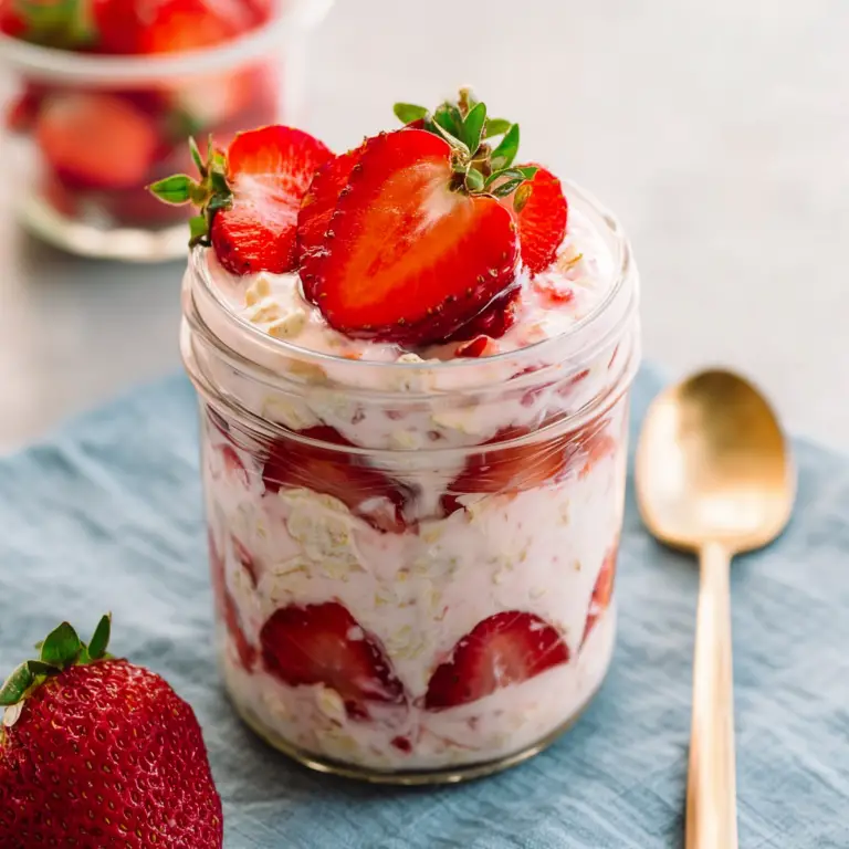Strawberry Yogurt Overnight Oats Easy Breakfast