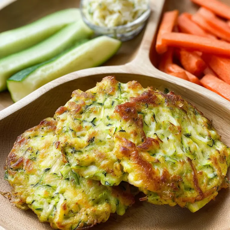 Cheesy Zucchini Fritters – Easy & Flavorful